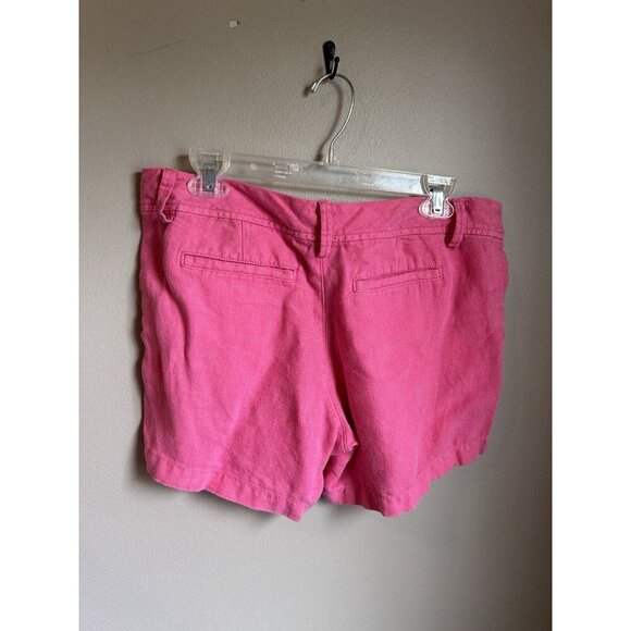 Lilly Pulitzer The Calla Shorts Womens Size 6 Hot Pink Barbie 100% Linen Summer - Picture 6 of 11